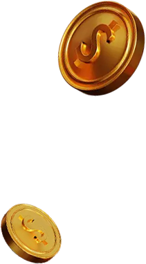 Coin graphic for slots challenge prizes.